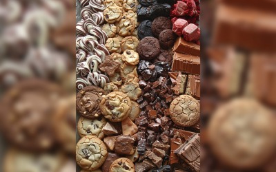 Colagem diferente de biscoitos de chocolate 222