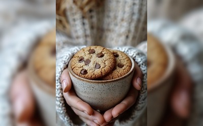 Galletas con chispas de chocolate en bol 225