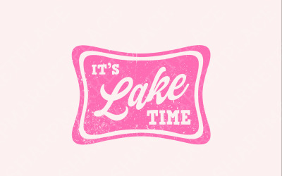 It&#039;s Lake Time Trendy Summer Neon Digital Download PNG SVG, Distressed Lake Life, Lake Hair