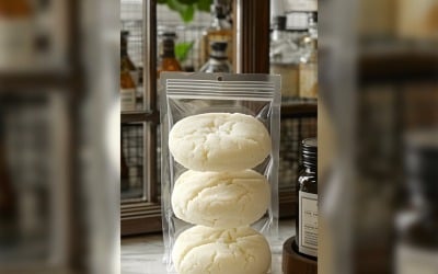 White Chocolate chips cookies on baking paper 206