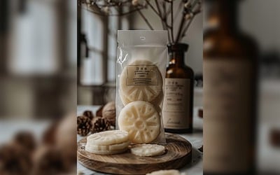 White Chocolate cookies on baking paper 207