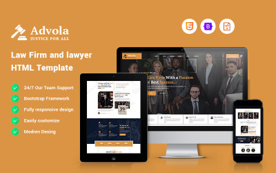 Advola - Hukuk Bürosu ve avukat Web Sitesi Şablonu