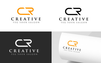 CR Letters Logo ontwerpsjabloon, CR logo idee
