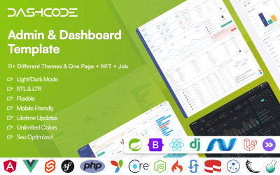 DashCode – Admin &amp;amp; Dashboard sablon