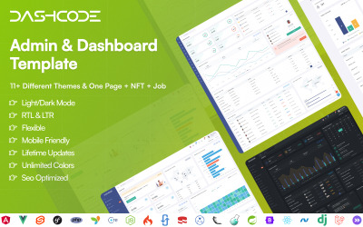 DashCode — шаблон администратора и информационной панели