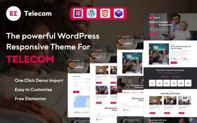 EZ Telecom: A Dynamic WordPress Theme for Empowering Your Telecom Business with Elementor