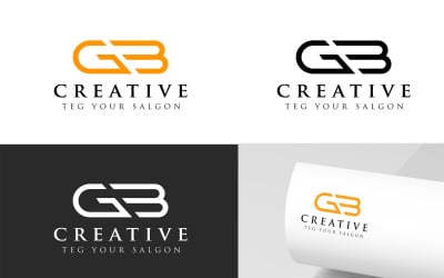 GB Harfleri Logo Tasarım Şablonu, Gb Logo Fikri