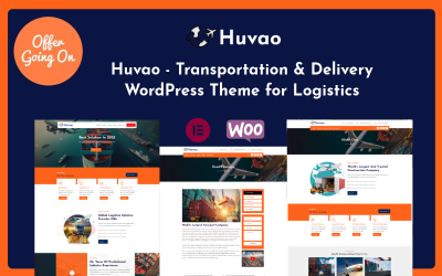 Huvao — тема WordPress для транспорта и доставки для логистики