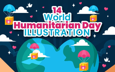 14 Día Mundial Humanitario Ilustración