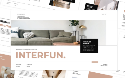 Interfun - Шаблон презентации минималистичного интерьера
