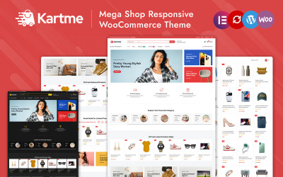 Kartme-Mega Shop Elementor WooCommerce 响应式主题