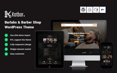 Katbar – тема WordPress Barber Elementor