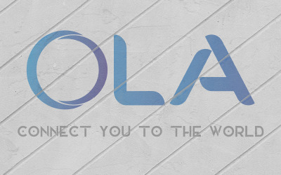 Logo gratuito comunicativo OLA, connettiti al mondo