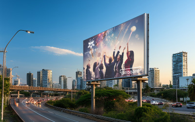 Makieta poziomej tablicy reklamowej zewnętrznej Makieta billboardu zewnętrznego psd