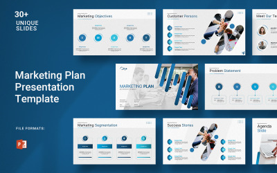 Plantilla de presentación empresarial del plan de marketing