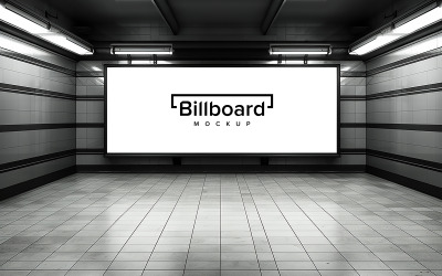Billboard-Modell PSD Außenwerbung horizontaler Bildschirm Informationsschild einfaches Design