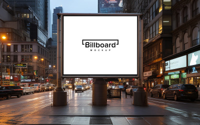 Billboard-Modell PSD Außenwerbung quadratischer Bildschirm Informationsschild einfaches Design