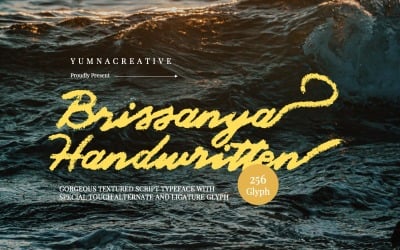 Brissanya - teksturowana czcionka pędzla