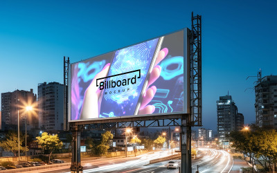 Makieta billboardu w mieście psd