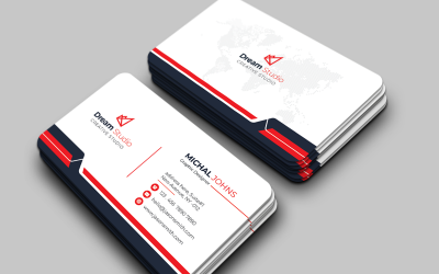 Plantilla de tarjeta de presentación profesional moderna - Plantilla de identidad corporativa v1