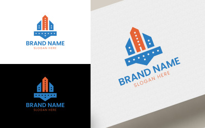 Real estate Building logo V-01