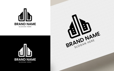 Real estate Building logo V-02