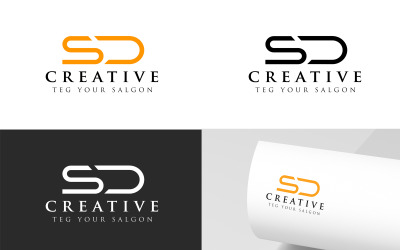 SD Harfler Logo Tasarım Şablonu