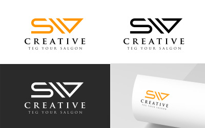 SW Harfleri Logo Tasarım Şablonu