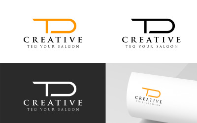 TD Harfleri Logo Tasarım Şablonu