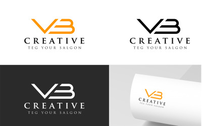 VB Harfleri Logo Tasarım Şablonu