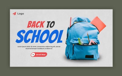 Back To School Web Banner Template 02