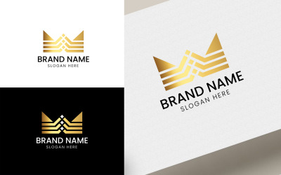 Logo corona di lusso creativo