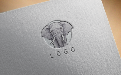 Logotipo de elefante elegante 5-0616-23