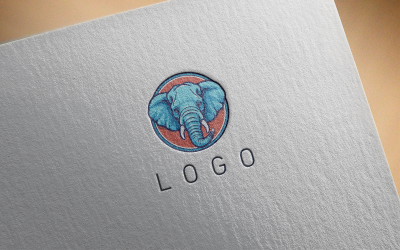 Logotipo elegante do elefante 4-0615-23
