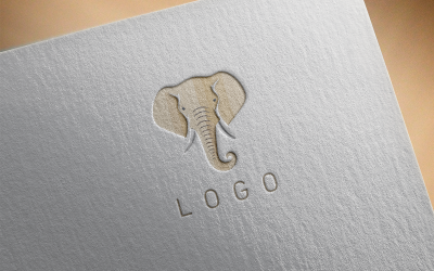 Logotipo elegante do elefante 7-0618-23