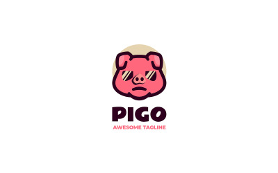 Pig Simple Mascot Logo Design 1