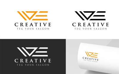 Plantilla de diseño de logotipo de letras WE
