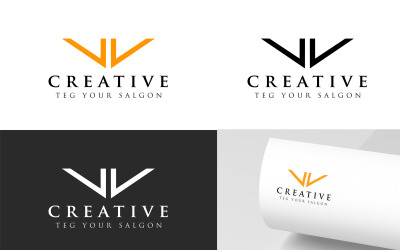 VV Letters Logo ontwerpsjabloon