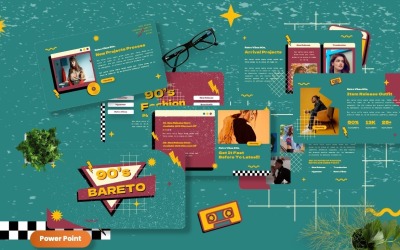 Bareto - 新的 90 年代 Powerpoint 模板