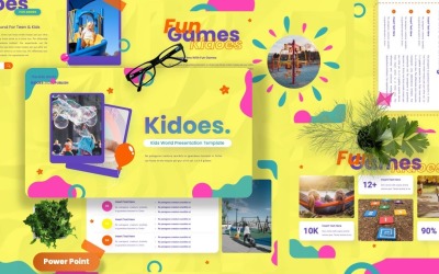 Kidoes - Kids World Powerpoint-sjablonen