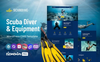 Scubadive - Scuba Diving and Equipment Çok Amaçlı WordPress Elementor Teması