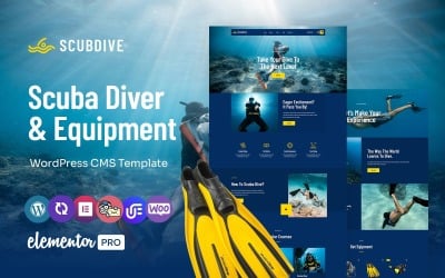 Scubdive - 水肺潜水和设备多用途 WordPress Elementor 主题