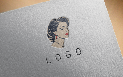 Logotipo de menina moderna 4-0176-23