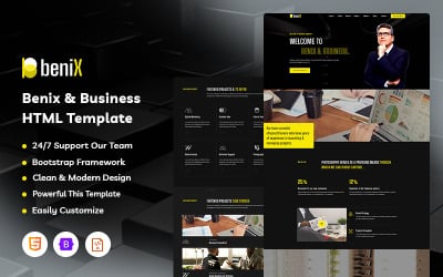 Benix – modelo de site Business Elementor
