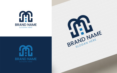 Brief MM logo vector sjabloon