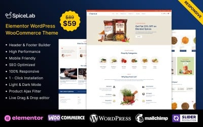 Spicelab – Spice and Grocery Elementor WooCommerce Store