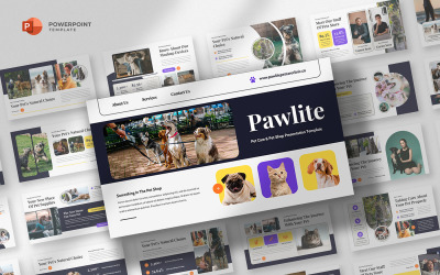 Pawlite - Evcil Hayvan Bakımı Powerpoint Şablonu