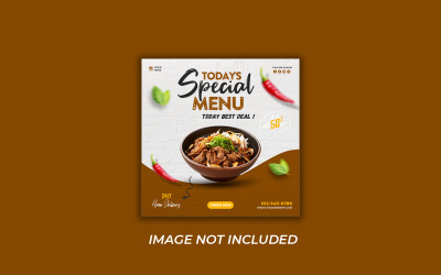 Special delicious food menu social media post and instagram template