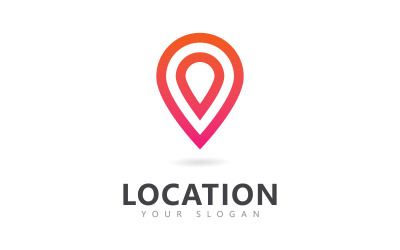 Abstract location pin logo icon design V7