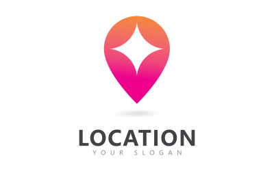 Abstraktes Standort-Pin-Logo-Symbol-Design V12